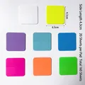Set aus 160 wasserfesten PET Haftnotizen in 8 Neonfarben, Größe 4,3 x 4,3 cm groß - Neon Quadrate (8 Farben/160 Blatt)