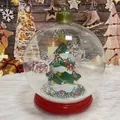 Inflatable PVC Christmas ball with LED lights and internal Christmas tree decoration - Transparent Tree with Base no Light