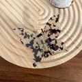 Faux acetate butterfly hair claw clip with vintage tortoiseshell and leopard pattern - 6.5cm / Beige Tortoise Shell