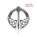 Antique silver Viking brooch with Celtic knot patterns, size 4x4.9cm and weight 11.5g - D-255 Antique Tin
