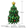 Stehender Weihnachtsbaum Folienballon Turm mit Stern, grüne Deko, 130cm hoch - Stehender Weihnachtsbaum / Dunkelgrün