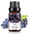 LurnaoQueen organic grape seed essential oil in a 10ml amber bottle with fresh grapes - Grape Aromatherapy