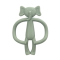 Grey-green elephant silicone teething toy for baby soothing and gum relief - Elephant-Grey Green