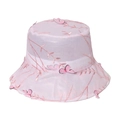 Cappello da sole in rete rosa con ricamo floreale e farfalle 3D per l'estate - 58cm / Rosa