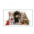 Detailed size chart showing Christmas 3D wall sticker measuring 19cm by 11cm dimensions - PH_QTB41 Style / 19x11cm