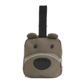 Mini borsa da polso a forma di orsetto in nylon verde oliva per monete da donna - Verde