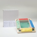 Four-sided wooden flop board game with colorful numbered tiles and dice set - 4-Sided 4-Color Shut The Box (White Box)