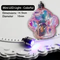 Mini LED a zampa di gatto con luce colorata per creazioni in resina, 14,5x10mm - Mini Luce LED Zampa di Gatto / Multicolore