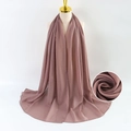 Lightweight dusty pink pearl chiffon scarf with textured bubble finish for women - Dusty Rose