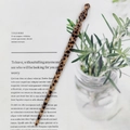 Elegant tortoise shell hair stick with a twisted resin design for a modern hairstyle - Classic Brown Black Leopard (36#)