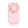 Pink portable mini handheld USB fan with multi-blade design for personal cooling - Girl Pink