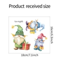 Guía de tamaños de pegatinas de pared de gnomos navideños con medidas de 18cm por 16cm - 16*18CM