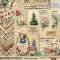 Vintage Christmas 6-inch scrapbooking paper pad with 24 sheets of festive nostalgic patterns - 21015 24 Images