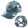 Tie-dye baseballpet met elastische kruisbanden aan de achterkant voor een hoge paardenstaart - Verstelbaar / Groen Blauw Wit Tie-dye (Stijl 5)