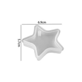 Moule en silicone en forme d'étoile pour résine DIY avec dimensions 6,9 cm par 5,7 cm - Pentagramme / Blanc Semi-transparent