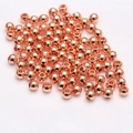 Polished rose gold round metal spacer beads for DIY jewelry making and crafting - 2.5mm / Rose Gold