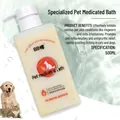 Long-sleeved waterproof pet grooming gloves with soft silicone massage bristles - Medicated Pet Bath Solution