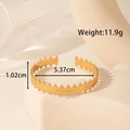 Adjustable golden snake-shaped stainless steel bracelet with 1.02cm width and 11.9g weight - Gear Crown Style (YB-196)