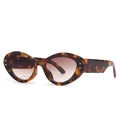 Gafas de sol barrocas con montura de leopardo y detalles de estrellas doradas - Leopardo / Té Degradado