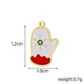 Detailed size specifications for Christmas glove enamel pendant with dimensions and weight - AP33861D0W0-2-Red Glove