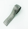Elastic stretch stainless steel watch band in polished silver finish for 20mm and 22mm - 20mm / High Polish Silver