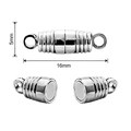 Silver jewelry magnetic clasp for bracelets, 16mm x 5mm length with metal finish - Style #13 16x5mm Silver