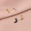 Mini maan hangers in goud, zilver, roségoud en zwart voor het maken van DIY-sieraden - Maan (8#) / Zilver