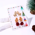 Christmas stud earring set featuring metal reindeer, gingerbread man, and red bow designs - 3 Pair Set (Reindeer/Gingerbread/Bow)