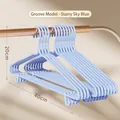 Blue non-slip clothes hanger with shoulder grooves and 40cm wide durable plastic frame - 40cm Hook Style / Starry Blue