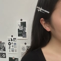 Y2K metallic silver star hair clip for women featuring a minimalist cross-star design - Star Hair Clip (5g)