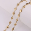 Golden heart-shaped stainless steel chain links for DIY necklace and jewelry making - Heart / Gold
