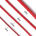 Red genuine leather cord available in 1mm, 1.5mm, 2mm, and 3mm sizes for jewelry DIY - 1mm (Approx 9.3m) / Red