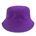 Détail du bob en coton violet montrant la texture du sergé et les coutures précises - Taille Unique(56-58cm) / Violet Foncé (2)