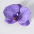 Testa di orchidea artificiale viola per fermagli fai-da-te e decorazioni nuziali - Seta Violetto (Grande)