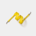 Adjustable bright yellow leather shoulder strap with polished silver metal lobster clasps - Yellow Webbing with Silver Buckle