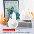 Silicone coral flame candle mold LZ-454 with orange and blue wax finished pieces - Ocean Coral (LZ-454)
