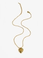 Goldene Edelstahl-Herzkette mit bunten Muschel-Blumen-Anhängern und Edelsteinen - Gold Bunte Herzen