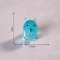 Glow-in-the-dark blue Capybara resin figurine, translucent finish, size 2cm x 1.5cm - Luminous Blue-Holding Heart