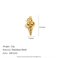 18K gold-plated stainless steel ice cream pendant charm with 3-tier sphere design - Ice Cream Pendant - Gold
