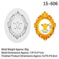 Baroque oval photo frame silicone mold for fondant cake decoration and DIY resin crafts - Gray