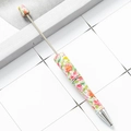 Floral print plastic DIY beading pen with colorful patterns and metal nib - Multicolor Floral Print (32)