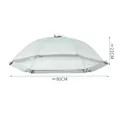 Round 80cm grey mesh food cover tent with fine netting and top handle for dining tables - Grey-80cm Round