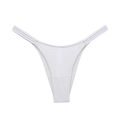Perizoma bianco in seta di ghiaccio a vita bassa da donna con effetto lifting sportivo - S / Bianco