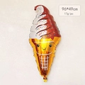Large smiling ice cream foil balloon for children birthday party decor 96x49cm - Large Chocolate Ice Cream