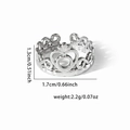 Detail showing crown-shaped silver steel ring with 1.3cm height and 1.7cm diameter - Crown Shape Style (#0317)