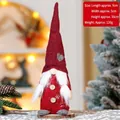 Gnomo de Navidad nórdico con gorro rojo de corazón, barba blanca y copos - Estilo A-Copo de Nieve Rojo
