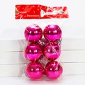 6er-Set glänzende Weihnachtskugeln in Rosarot, 4 cm, in transparenter Verpackung - 6er-Set (4cm) / Glänzend Rosarot