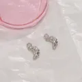 Pendenti a luna argento con micro-diamanti incastonati per creazione di gioielli - Mini Luna 1pz
