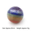 Polished 20mm Seven Chakra rainbow stone sphere featuring layered natural gemstones - 20mm Sphere