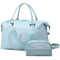 Sac de Voyage Et Pochette de Rangement Assortie / 27x55x18cm / Bleu Clair